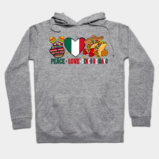 Peace Love Cinco De Mayo Party Fiesta Mexican Women Hoodie